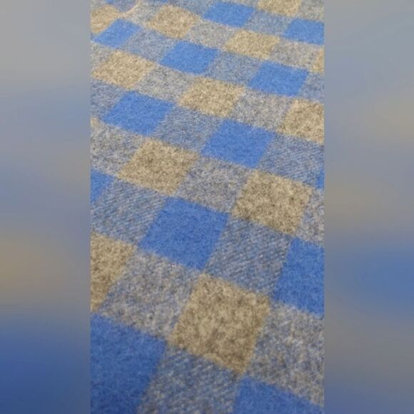 Coach Wool Long Winter Fringe Scarf Checker Unisex Men's - Picture 10 of 11